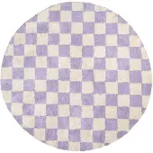 FRAAI Rund retromatta | Gambit lila/vit hos Volero | Ø 160cm | Lila | Rund | Inomhusmattor