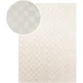 FRAAI Japandi | matta | Yori Checkerboard gräddvit hos Volero | 200x290cm | Creme | Jute | Rektangel | Inomhusmattor