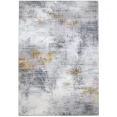 De Onlinewinkelier b.v. Modern matta | Strong grå/gul hos Volero | 140x200cm | Grå | Cotton | Rektangel | Inomhusmattor
