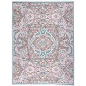 FRAAI Bohemisk utomhusmatta | Vedra Medaillon rosa hos Volero | 240x340cm | Rosa | Rektangel | Utomhusmattor