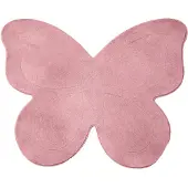 Little Olly Tvättbar barnmatta | Coco Fjäril mörkrosa hos Volero | 140x170cm | Rosa | Rubber (TPR) | Fria former | Barnkläder