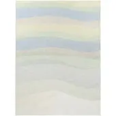 FRAAI Geometrisk matta | Swing Waves blå/grön hos Volero | 80x150cm | Blå | Cotton | Rektangel | Inomhusmattor