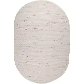 NATURL. Oval ullmatta | Feline vit/melerad hos Volero | 152x245cm | Vit | Cotton | Oval | Inomhusmattor