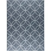 FRAAI Geometrisk utomhusmatta | Faro Ripple blå hos Volero | 160x230cm | Blå | Jute | Rektangel | Utomhusmattor