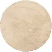 NATURL. Rund låghårig matta | Cozy beige hos Volero | Ø 120cm | Beige | Cotton | Rund | Inomhusmattor