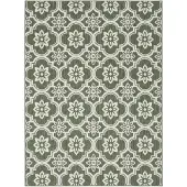 FRAAI Utomhusmatta | Rio Flower grön hos Volero | 160x230cm | Grön | Jute | Rektangel | Utomhusmattor