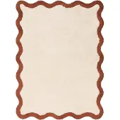 FRAAI Tvättbar matta | Hazy brun/gräddvit hos Volero | 200x290cm | Brun | Vågig | Inomhusmattor