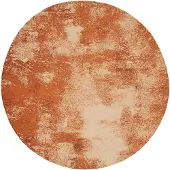 Studio Clarice Rund abstrakt matta | Candice terrakotta hos Volero | Ø 140cm | Terra | Cotton | Rund | Inomhusmattor