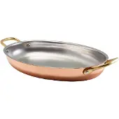 Genware Copper Plated Ovalt Fat 30 x 21 Cm