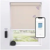 MotionBlinds trådlös elektrisk blackout-roller 100x190 cm – Sand