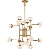 Hudson Valley Lighting Fleming takkrona antik mässing