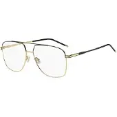 BOSS Matte black and rose-gold-tone optical glasses