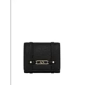Armani Exchange för kvinnor. XW002613AF15632UC010 Plånbok med texturerad finish och svart metalliserad logotyp (OSFA), Casual, Polyester