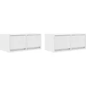 vidaXL TV-bänkar 2 st vit 60x31x25,5 cm konstruerat trä