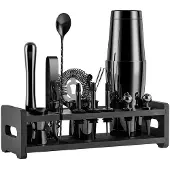 Barlife Cocktailshaker Set Med 23 Delar Med Ställ - Gunmetal