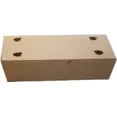 MultiLine Pølseask Liten 200x100x50 Mm Brun/vit 100 St.