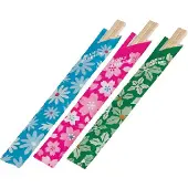 MultiLine Spisepinne 2-pack 202 Mm Trä Mixed Flowers Förpackning 100 Par.