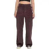 Volcom - Byxor dam - Weellow II Corduroy Pant W Raisin för Unisex - Storlek 27 US - Bordeaux