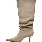 Bershka Stövel mörkbeige
