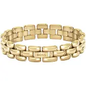 BOSS Polished bracelet with engraved logo detail