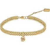 BOSS Double B Beads armband guldpläterat 1580869