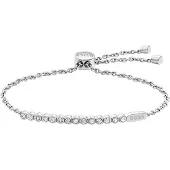 BOSS Silver-tone chain bracelet with crystal embellishment