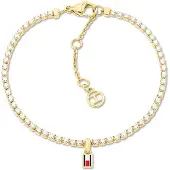 Tommy Hilfiger Gold Plated Stainless Steel Crystal Embellished Bracelet