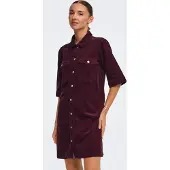 JDY Skjortklänning 'JDYSHIRAZ' aubergine