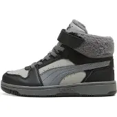 Puma Sneaker 'Rebound Slam Mid Cozy' grå / ljusgrå / svart