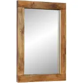 vidaXL Spegel 70x50 cm massivt mangoträ och glas
