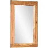 vidaXL Spegel 70x50 cm massivt akaciaträ och glas