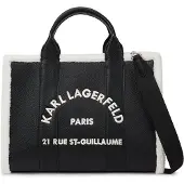 Karl Lagerfeld för kvinnor. B4W30087 Svart medelstor tygväska Rue St-Guillaume (OSFA), Casual, Polyuretan