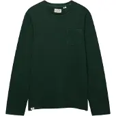 Superdry för män. M6010964A Långärmad T-shirt med grön ficka (M), Casual, Bomull, Lång ärm