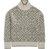 Bergans Vega Knitted Wool Jumper Women Creme/Green Mud