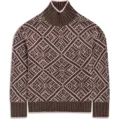Bergans Vega Knitted Wool Jumper Women Hot Cocoa/Faded Pink