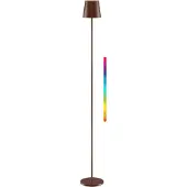 Goobay Trådlös LED-golvlampa, storlek XL, 122 cm, RGBW, kopparfärgad