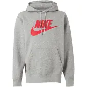 Nike Sweatshirt 'CLUB' gråmelerad / hallon