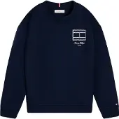 Tommy Hilfiger Sweatshirt - Dark Natt Marinblå Blue - - 10 år (140) - Sweatshirt