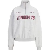 JJXX Sweatshirt 'JXJANKA' gråmelerad / vinröd