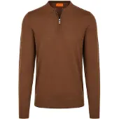 Suitable Crew Zip Merino Brun Storlek