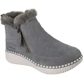 SKECHERS för kvinnor. 168108 Relaxed Fit: Wilshire Blvd - Fresh Zip stövletter grå (37), Hud, Karta, Casual