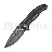 CIVIVI Vyrent Damascus fällkniv, Black/Tan/Orange G-10