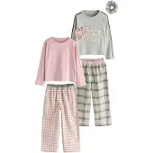 Next Pyjamas chamois / brun / ljusgrön / gammalrosa