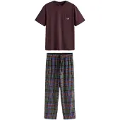 Next Pyjamas lång blå / choklad