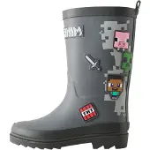 Next Gummistövel 'Minecraft' grå / ljusgrå / rosa / röd