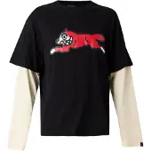 Ice Cream T-shirt 'RUNNING DOG' röd / svart / vit