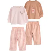 Next Pyjamas mandarin / ljusorange / rosé / röd