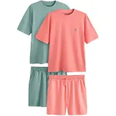 Next Pyjamas kort turkos / rosa