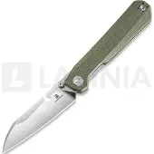 Bestechman Curvee - Satin & Stonewash - G10 fällkniv, olivgrön