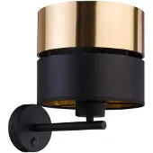 TK Lighting Vägglampa Hilton , Svart, Vardagsrum / matsal, Metall, Modern, Vägglampa, vägglampa inomhus
